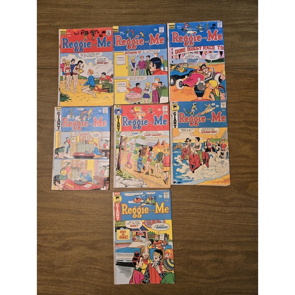 Vintage Archie "Reggie and Me" Comic Lot - Silver/Bronze Age + Giant Issues - 7